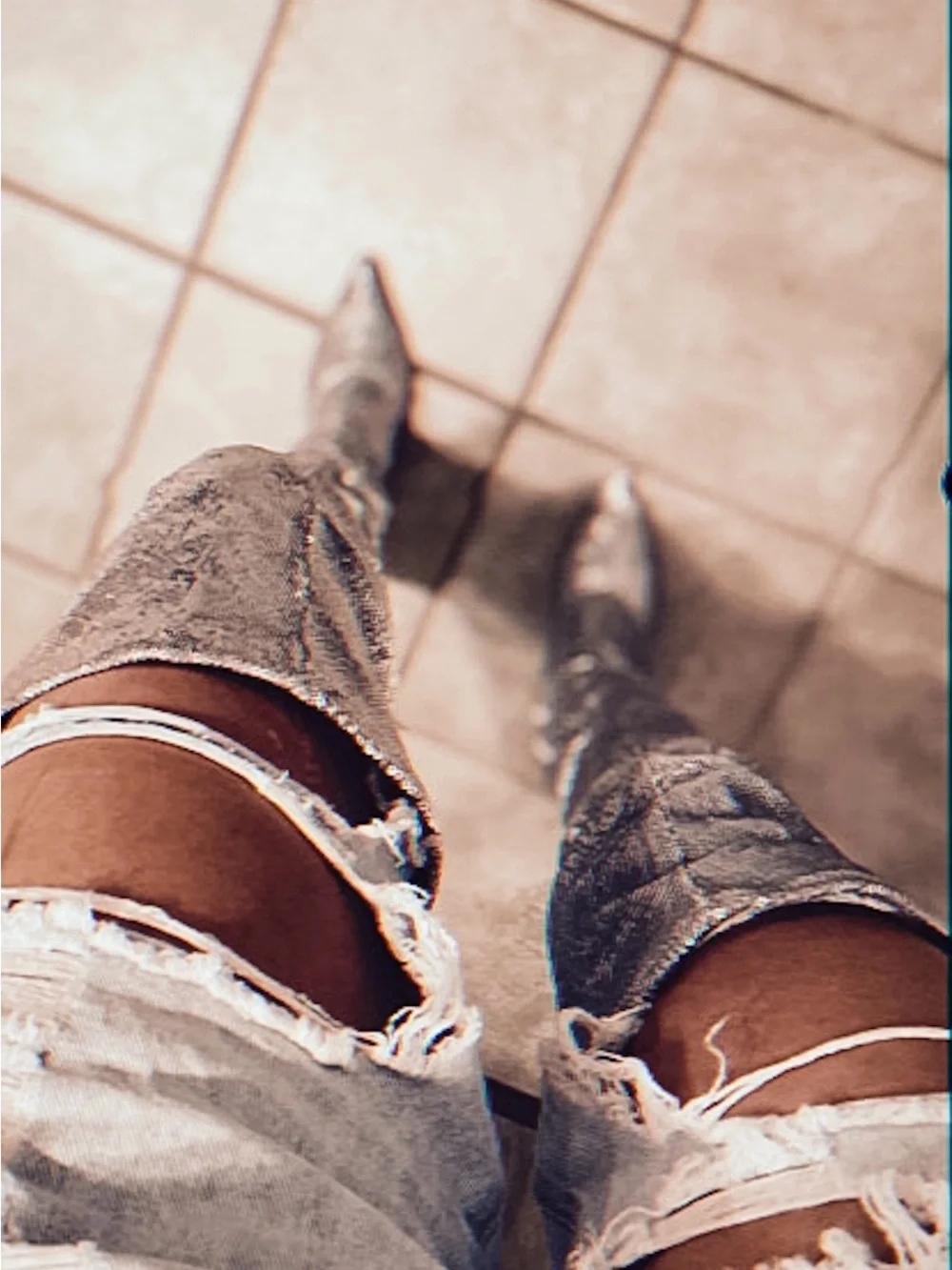 Metallic Silver Sequin Over-the-Knee Women's Boots